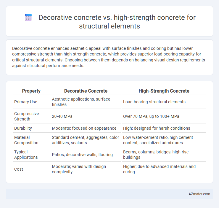 Decorative concrete vs. high-strength concrete for structural elements - What is The Difference?