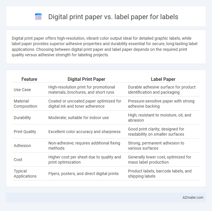 Digital print paper vs. label paper for labels - What is The Difference?