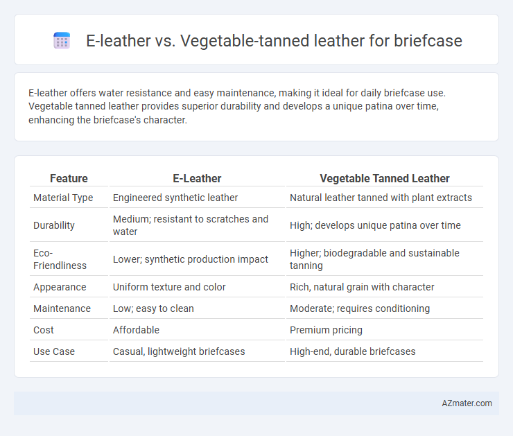 E-leather vs. Vegetable-tanned leather for briefcase - What is The Difference?