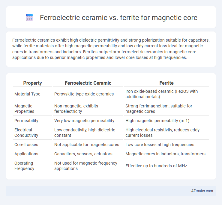 Ferroelectric ceramic vs. ferrite for magnetic core - What is The Difference?