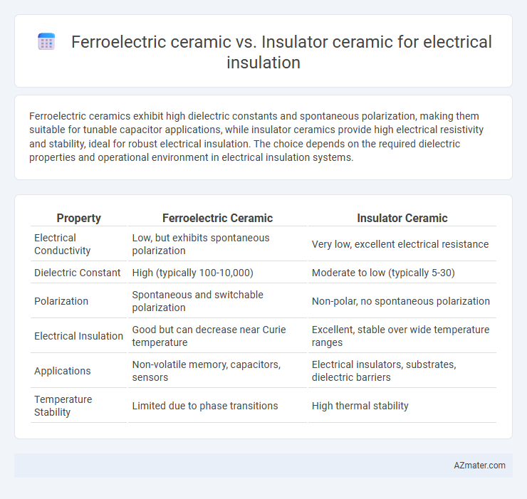 Ferroelectric ceramic vs. Insulator ceramic for electrical insulation - What is The Difference?