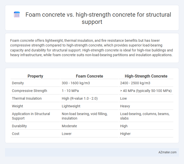 Foam concrete vs. high-strength concrete for structural support - What is The Difference?