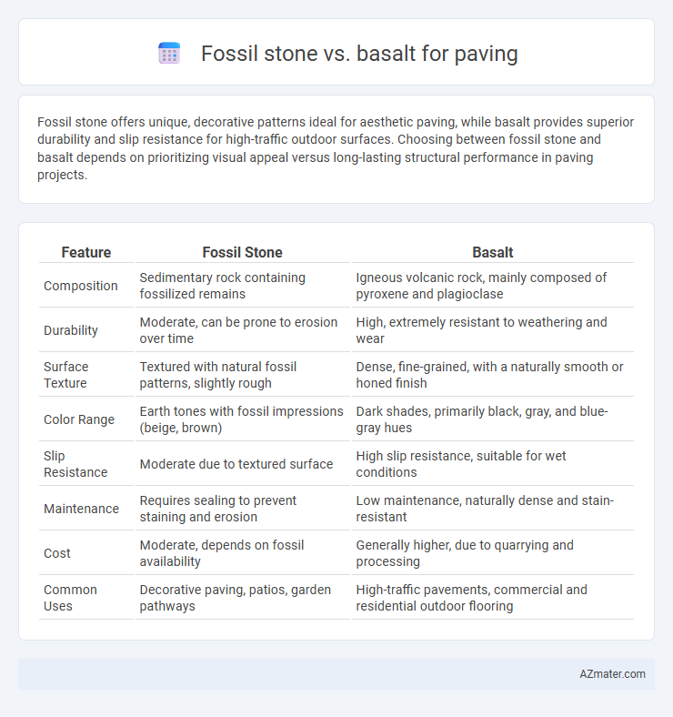 Fossil stone vs. basalt for paving - What is The Difference?