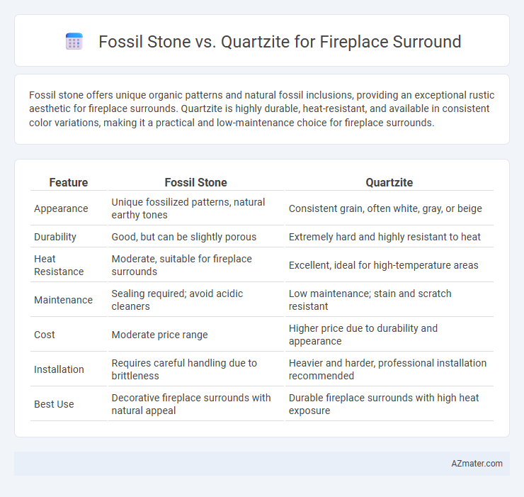 Fossil Stone vs. Quartzite for Fireplace Surround - What is The Difference?