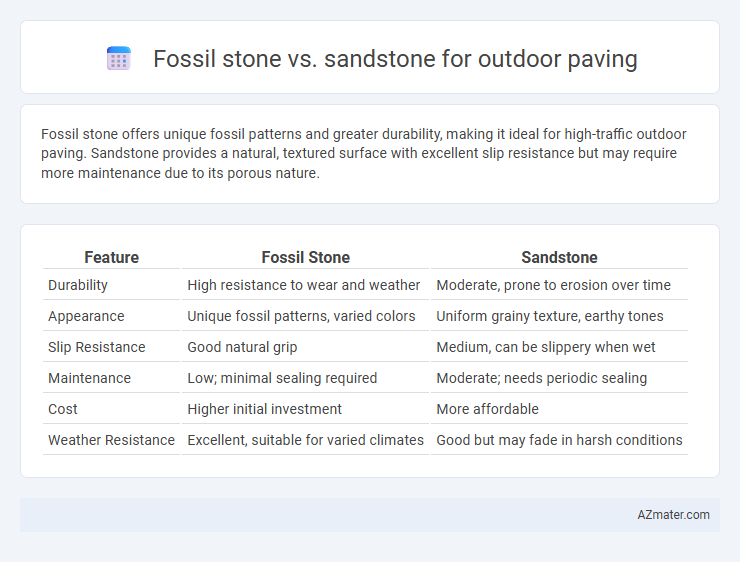Fossil stone vs. sandstone for outdoor paving - What is The Difference?