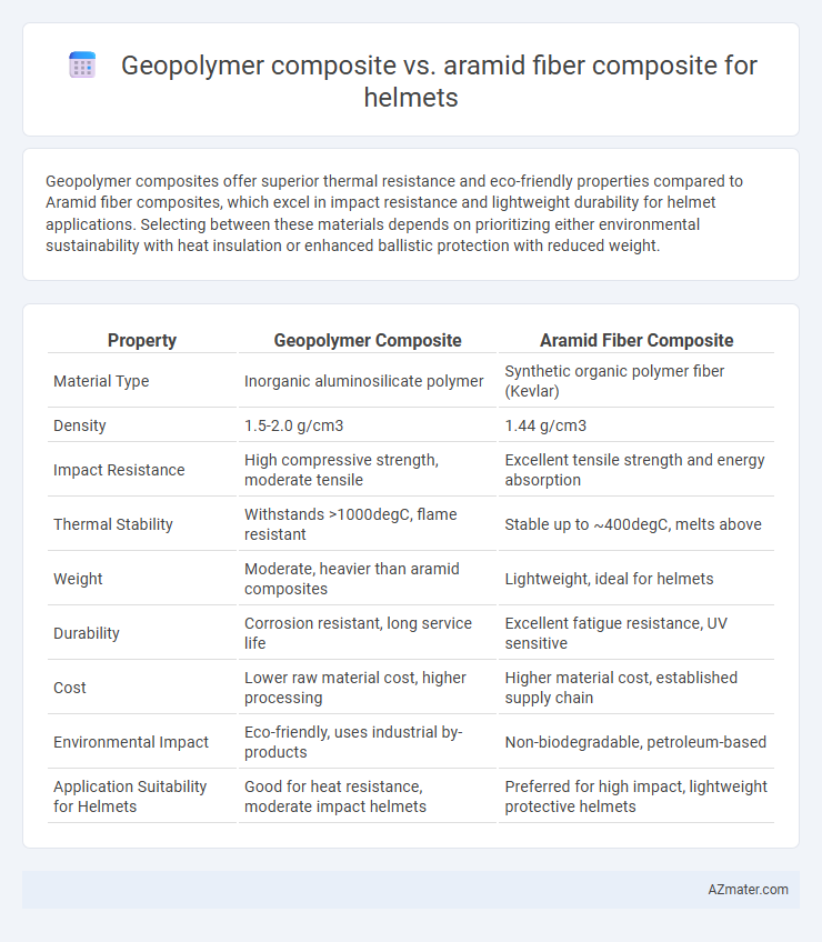 Geopolymer composite vs. aramid fiber composite for helmets - What is The Difference?