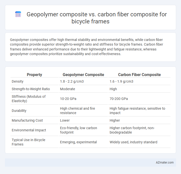 Geopolymer composite vs. carbon fiber composite for bicycle frames - What is The Difference?