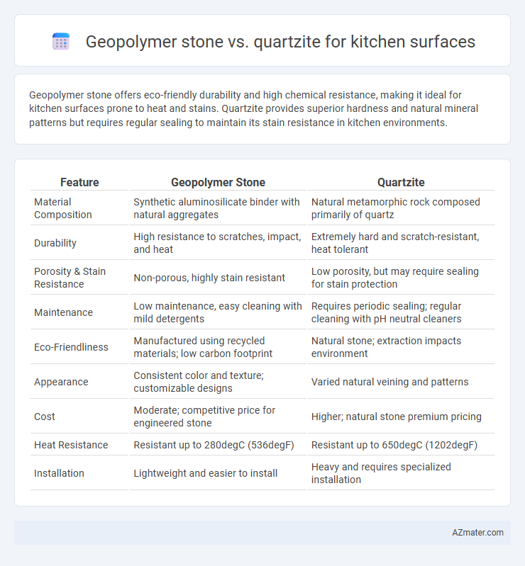Geopolymer stone vs. quartzite for kitchen surfaces - What is The Difference?