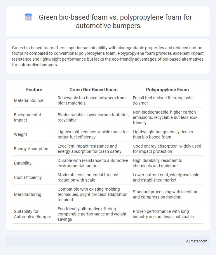 Green bio-based foam vs. polypropylene foam for automotive bumpers - What is The Difference?