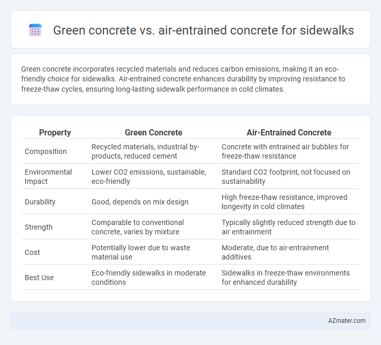 Green concrete vs. air-entrained concrete for sidewalks - What is The Difference?