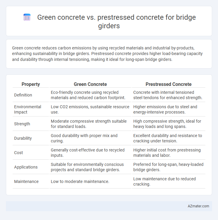Green concrete vs. prestressed concrete for bridge girders - What is The Difference?