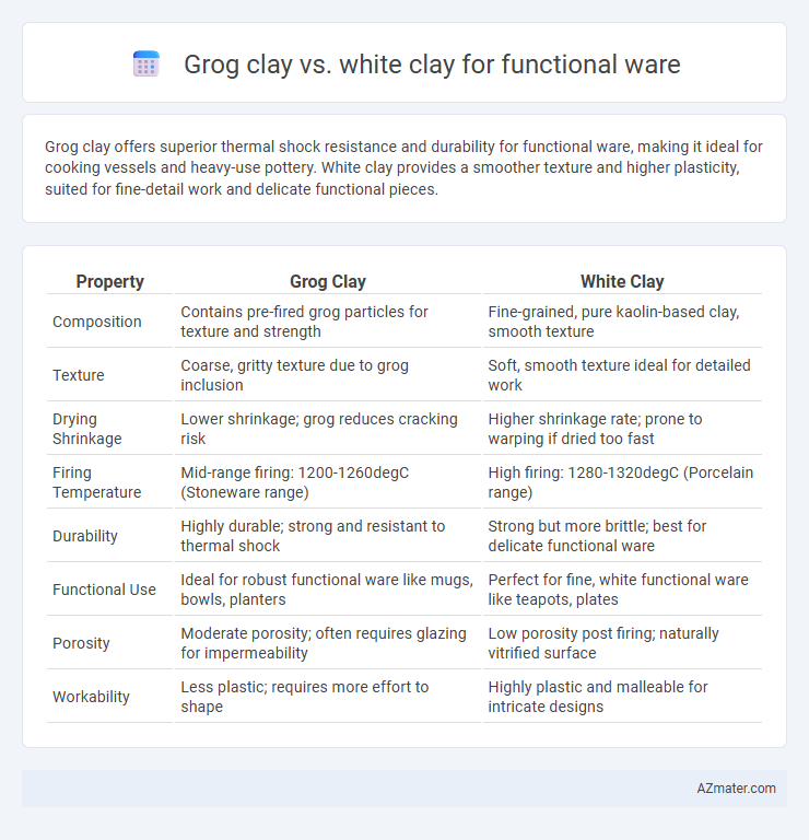 Grog clay vs. white clay for functional ware - What is The Difference?