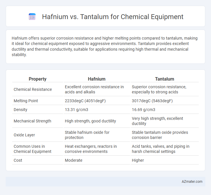 Hafnium vs. Tantalum for Chemical Equipment - What is The Difference?