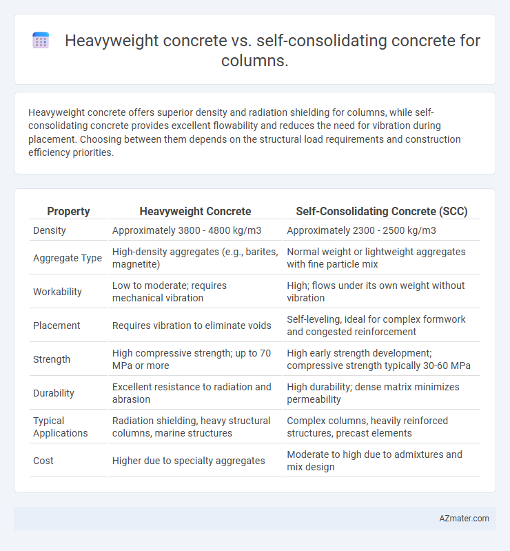 Heavyweight concrete vs. self-consolidating concrete for columns. - What is The Difference?