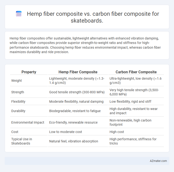 Hemp fiber composite vs. carbon fiber composite for skateboards. - What is The Difference?