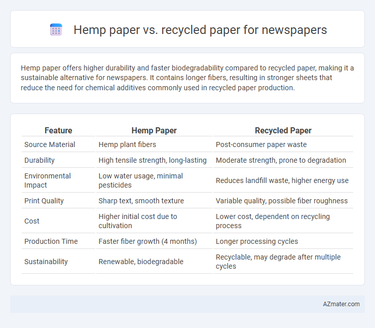 Hemp paper vs. recycled paper for newspapers - What is The Difference?