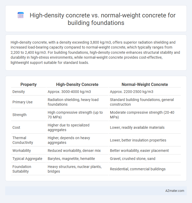 High-density concrete vs. normal-weight concrete for building foundations - What is The Difference?
