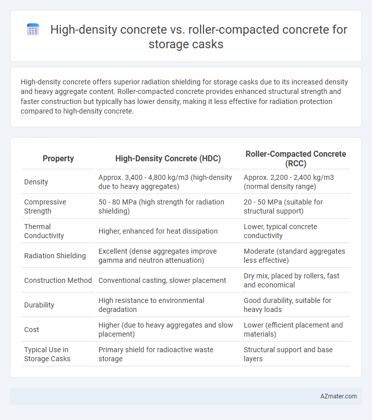 High-density concrete vs. roller-compacted concrete for storage casks - What is The Difference?