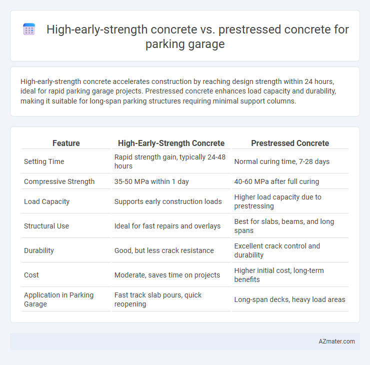 High-early-strength concrete vs. prestressed concrete for parking garage - What is The Difference?