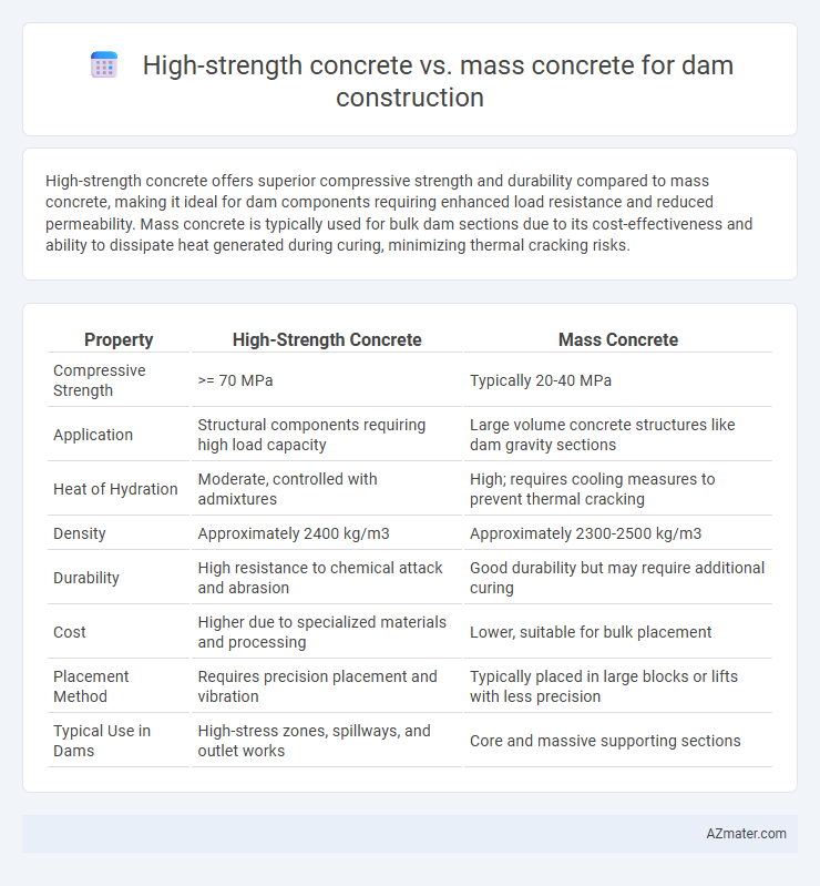 High-strength concrete vs. mass concrete for dam construction - What is The Difference?