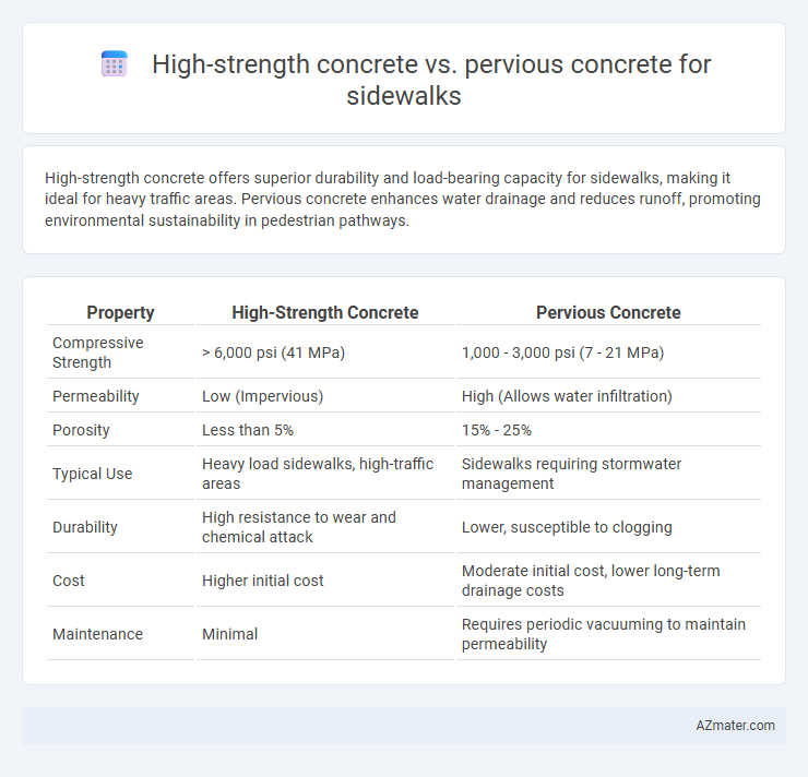 High-strength concrete vs. pervious concrete for sidewalks - What is The Difference?