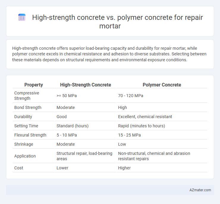 High-strength concrete vs. polymer concrete for repair mortar - What is The Difference?