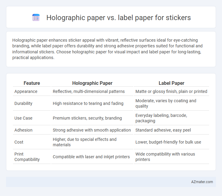 Holographic paper vs. label paper for stickers - What is The Difference?