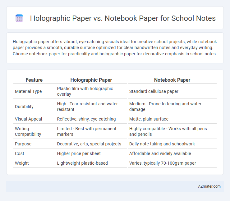Holographic Paper vs. Notebook Paper for School Notes - What is The Difference?