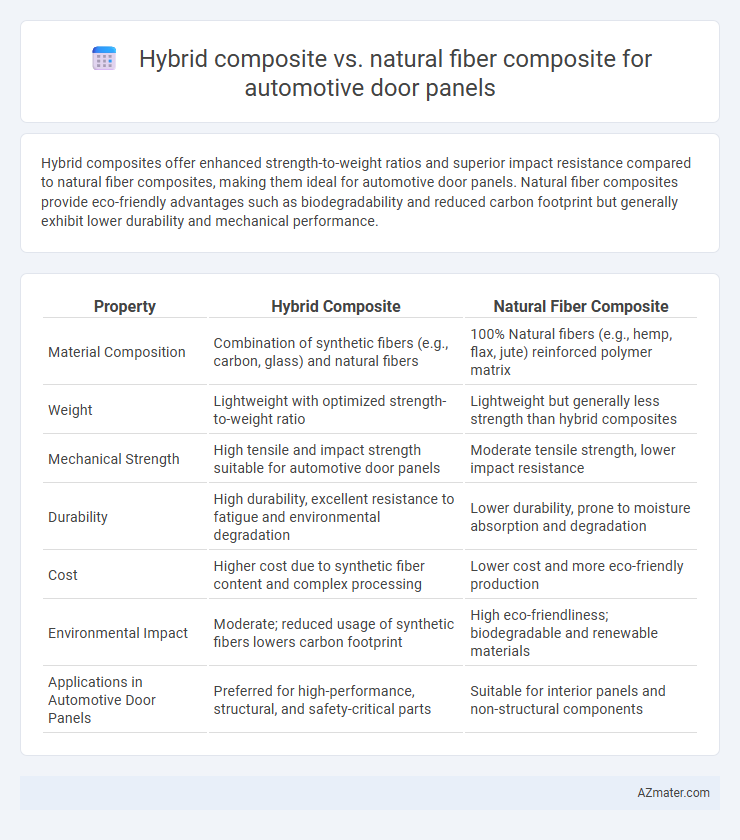 Hybrid composite vs. natural fiber composite for automotive door panels - What is The Difference?