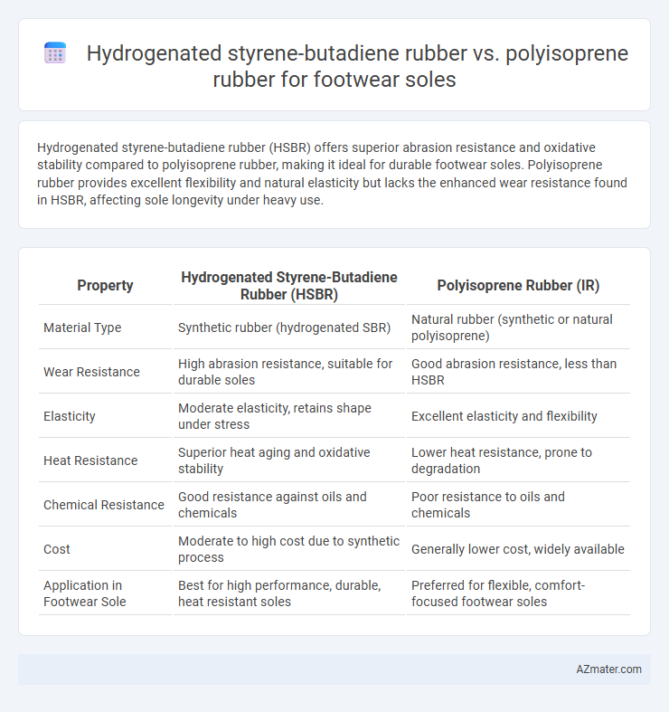 Hydrogenated styrene-butadiene rubber vs. polyisoprene rubber for footwear soles - What is The Difference?