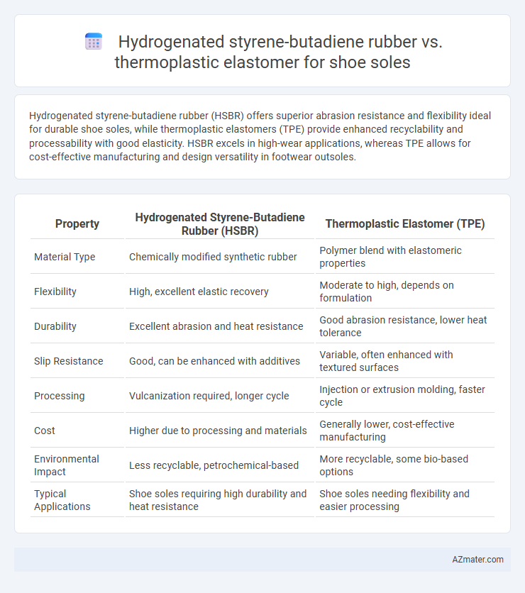 Hydrogenated styrene-butadiene rubber vs. thermoplastic elastomer for shoe soles - What is The Difference?