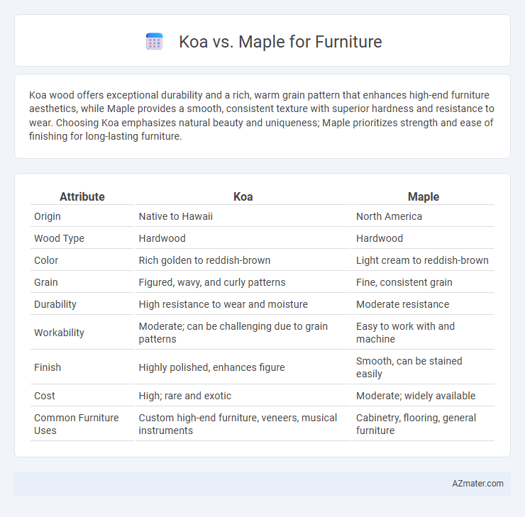 Koa vs. Maple for Furniture - What is The Difference?