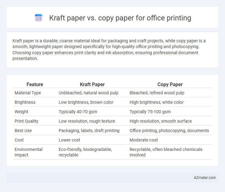 Kraft paper vs. copy paper for office printing - What is The Difference?