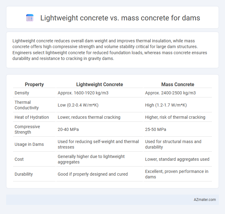Lightweight concrete vs. mass concrete for dams - What is The Difference?