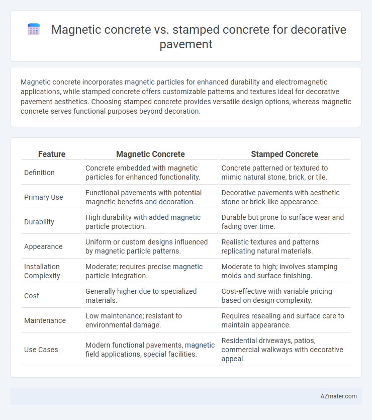 Magnetic concrete vs. stamped concrete for decorative pavement - What is The Difference?