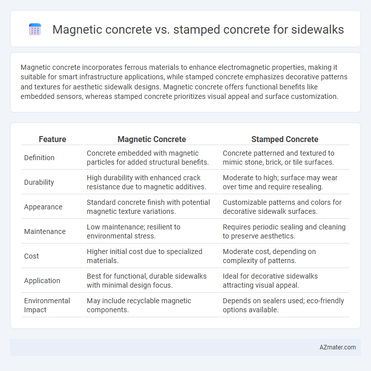 Magnetic concrete vs. stamped concrete for sidewalks - What is The Difference?