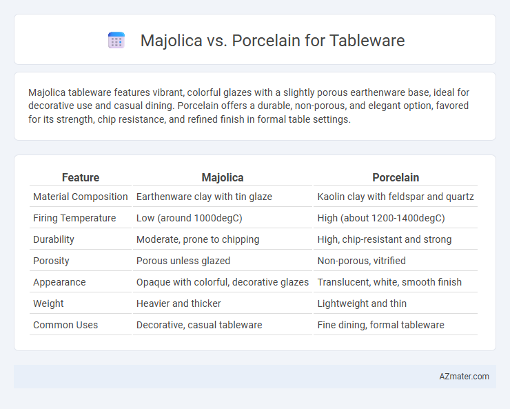 Majolica vs. Porcelain for Tableware - What is The Difference?