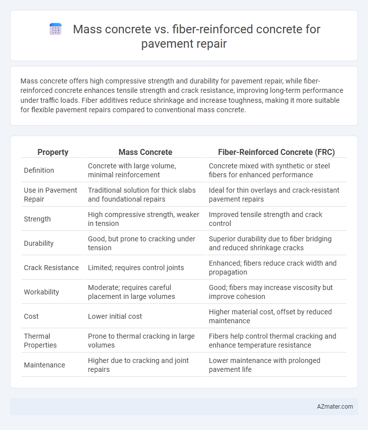 Mass concrete vs. fiber-reinforced concrete for pavement repair - What is The Difference?