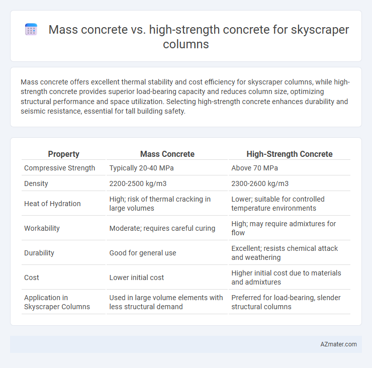 Mass concrete vs. high-strength concrete for skyscraper columns - What is The Difference?