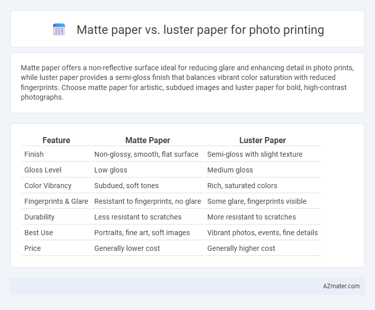 Matte paper vs. luster paper for photo printing - What is The Difference?