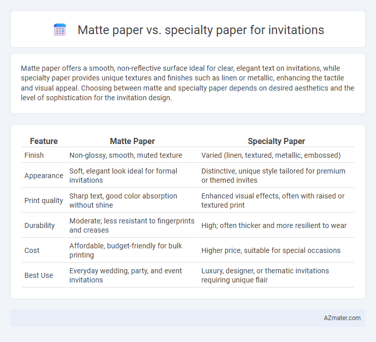 Matte paper vs. specialty paper for invitations - What is The Difference?