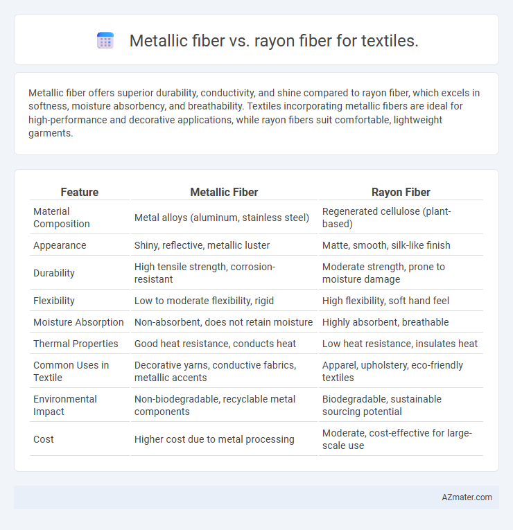 Metallic fiber vs. rayon fiber for textiles. - What is The Difference?