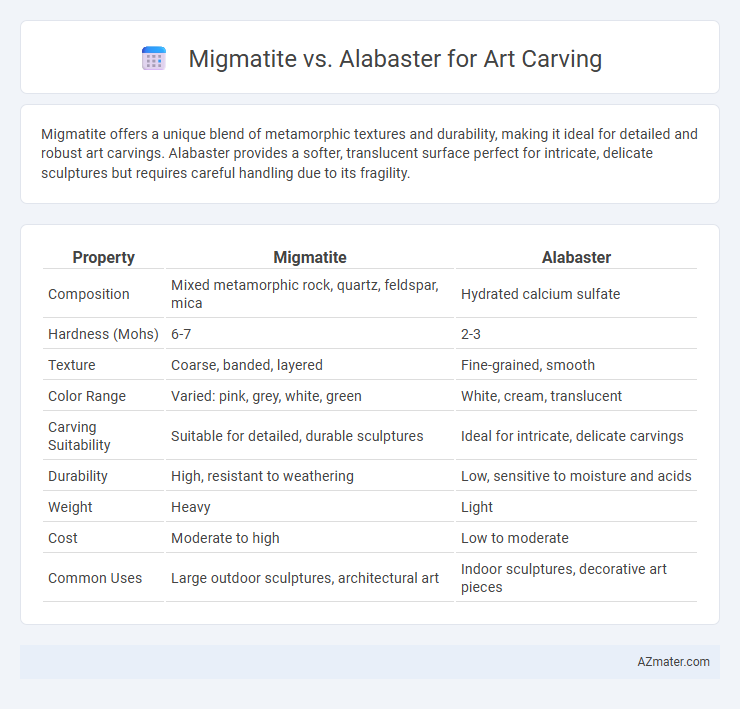 Migmatite vs. Alabaster for Art Carving - What is The Difference?