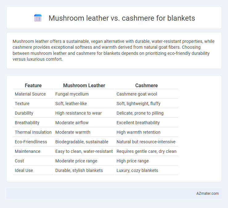 Mushroom leather vs. cashmere for blankets - What is The Difference?