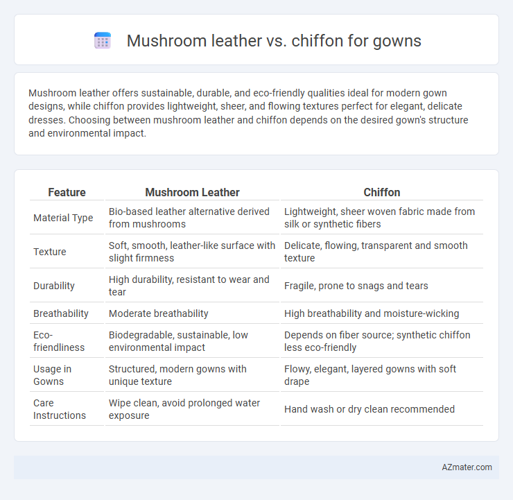 Mushroom leather vs. chiffon for gowns - What is The Difference?
