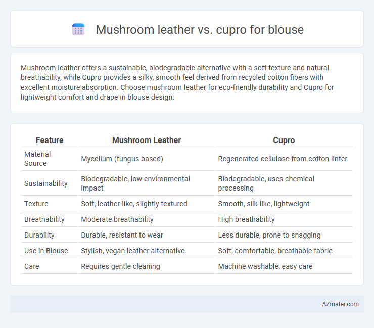 Mushroom leather vs. cupro for blouse - What is The Difference?