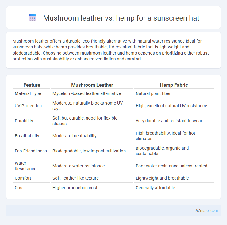 Mushroom leather vs. hemp for a sunscreen hat - What is The Difference?