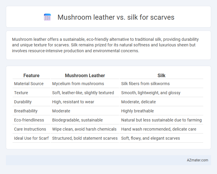 Mushroom leather vs. silk for scarves - What is The Difference?