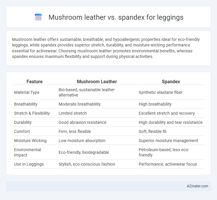 Mushroom leather vs. spandex for leggings - What is The Difference?