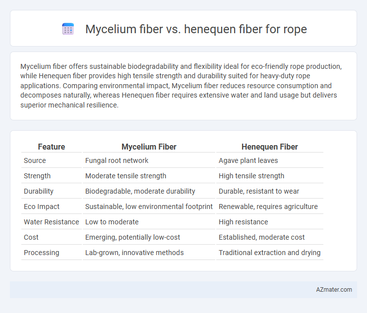 Mycelium fiber vs. henequen fiber for rope - What is The Difference?